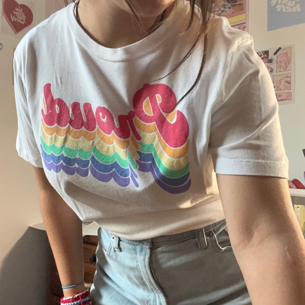 Proud white T-shirt